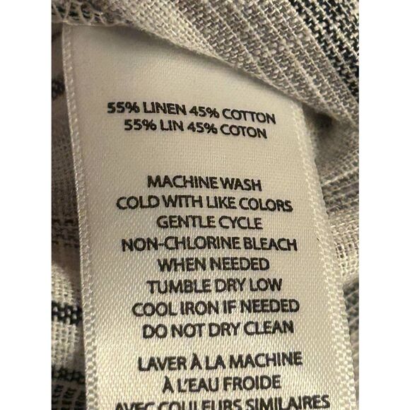 Beach Lunch Lounge Striped Linen Blend Romper Size Small (5226) Read - Picture 5 of 9